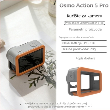 Zaštitno kućište za DJI Action 5 Pro, vodootporno kućište za ronjenje, PC+TPU materijal, prilagođeni logotip