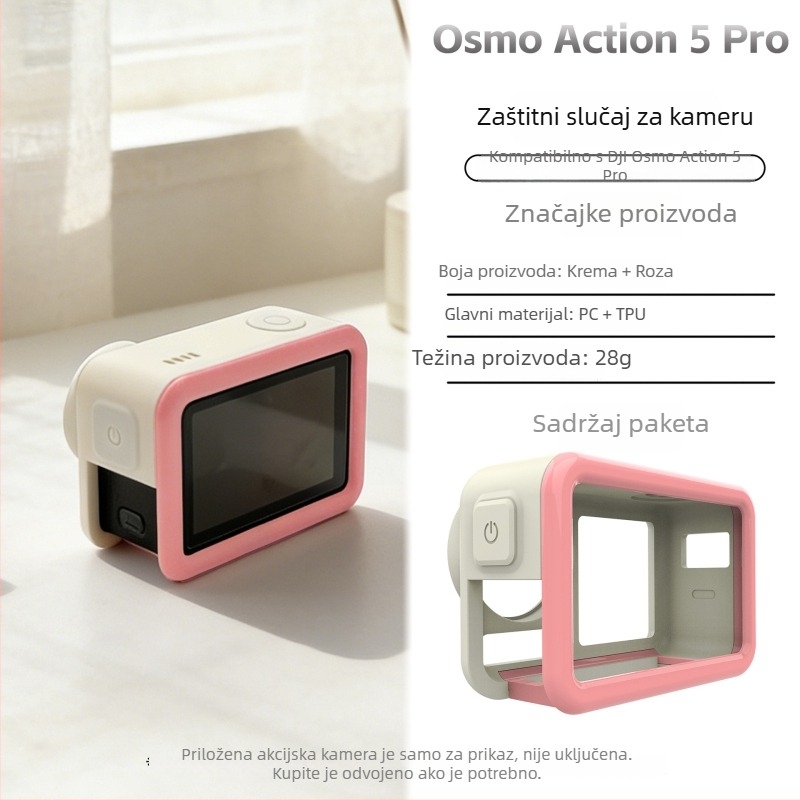 Zaštitno kućište za DJI Action 5 Pro, vodootporno kućište za ronjenje, PC+TPU materijal, prilagođeni logotip