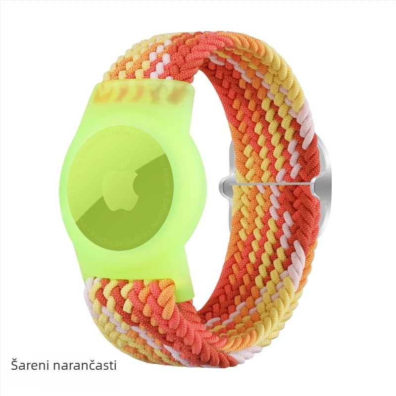 Airtag zaštitna futrola s najlonskom pletenom trakom, TPU materijal, ručna izrada, mekano kućište