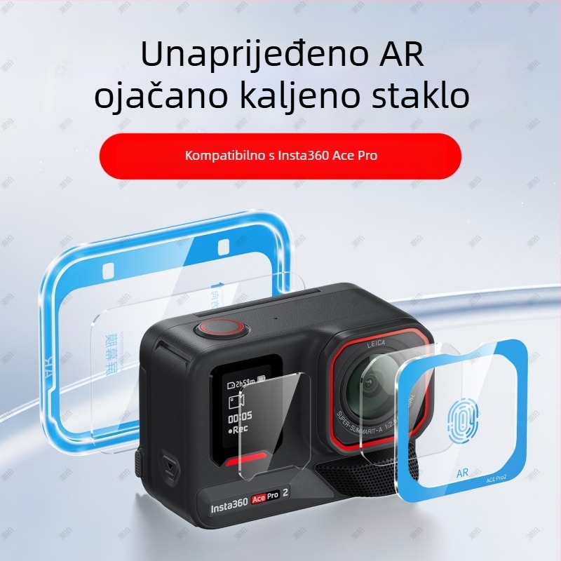 Zaštitnik zaslona i leće Insta360 AcePro2 — kaljeno staklo, AR anti-refleksijski premaz