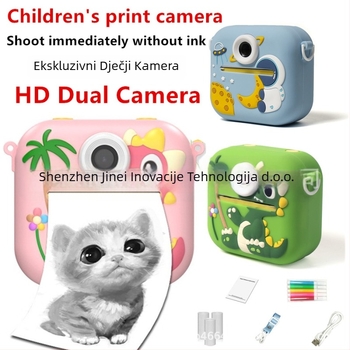 Dječja kamera za ispis – model P9, 48MP, 2,4'' LCD, TF kartica, kućište od ABS+silika gel, trajanje baterije 1–2 sata