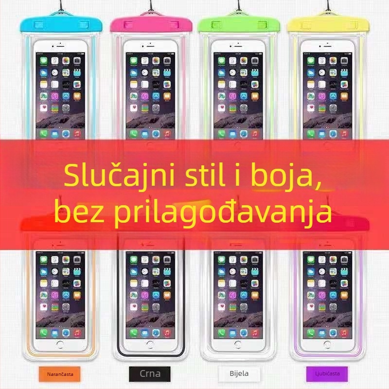 PU vodootporna futrola za telefon za plivanje i ronjenje, kompatibilna s dodirnim zaslonom, podvodna torbica s trakicom za vrat