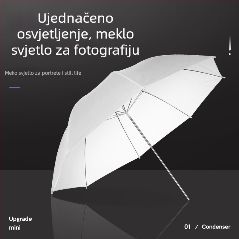 Fotografski reflektivni kišobran za osvjetljenje, parabolični dizajn, marka Miaotu, model Reflective umbrella, maksimalna opterećenost 2–5 kg, težina 0,5 kg