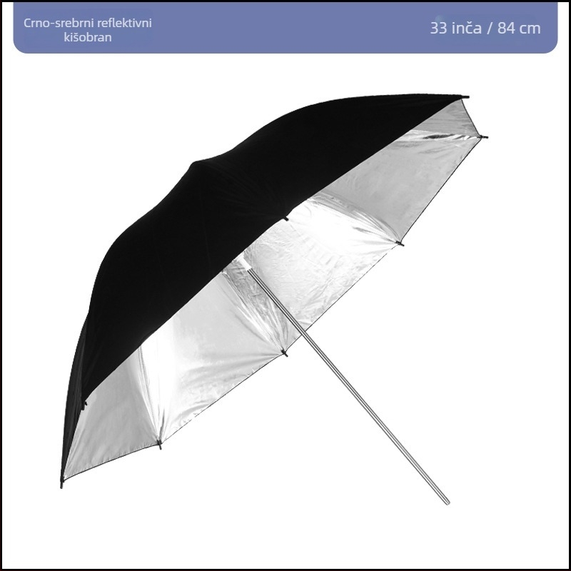 Fotografski reflektivni kišobran za osvjetljenje, parabolični dizajn, marka Miaotu, model Reflective umbrella, maksimalna opterećenost 2–5 kg, težina 0,5 kg