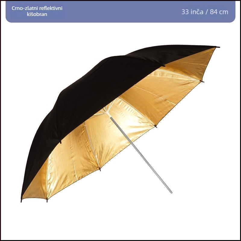 Fotografski reflektivni kišobran za osvjetljenje, parabolični dizajn, marka Miaotu, model Reflective umbrella, maksimalna opterećenost 2–5 kg, težina 0,5 kg