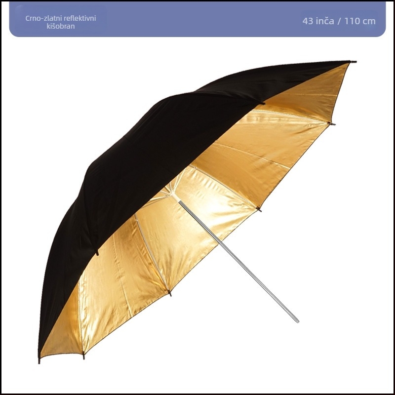 Fotografski reflektivni kišobran za osvjetljenje, parabolični dizajn, marka Miaotu, model Reflective umbrella, maksimalna opterećenost 2–5 kg, težina 0,5 kg