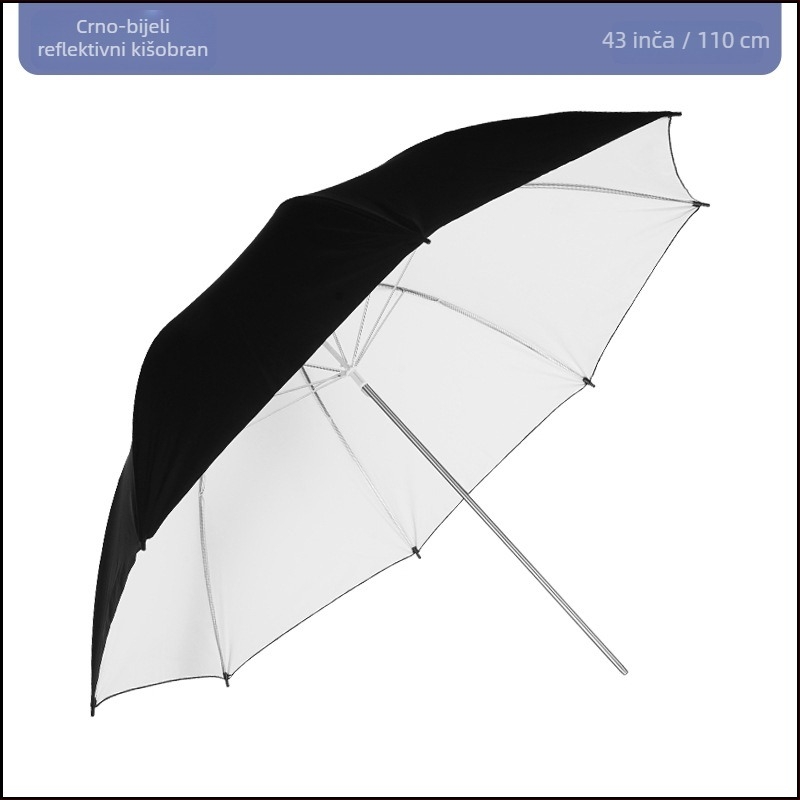 Fotografski reflektivni kišobran za osvjetljenje, parabolični dizajn, marka Miaotu, model Reflective umbrella, maksimalna opterećenost 2–5 kg, težina 0,5 kg