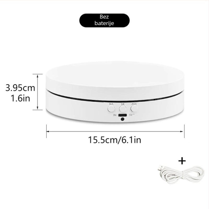 Automatska rotirajuća ploča za izlaganje nakita s tri namjene — ABS plastika, okrugli oblik, dvostruki sloj, injekcijsko oblikovanje