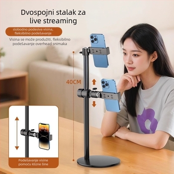 Univerzalni stolni držač za telefon — ABS materijal, univerzalan dizajn, mogućnost prilagodbe