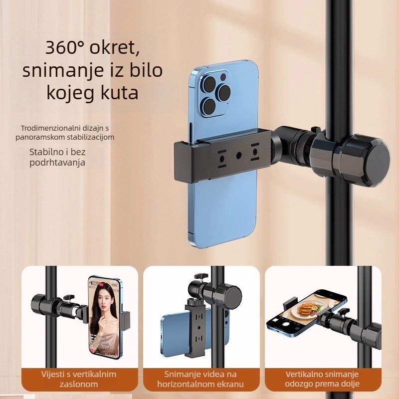 Univerzalni stolni držač za telefon — ABS materijal, univerzalan dizajn, mogućnost prilagodbe