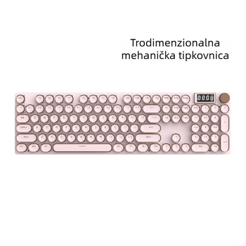 K74 mehanička tipkovnica, 104 tipki, troje-modni spoj, bijeli mehanički prekidači, RGB rasvjeta