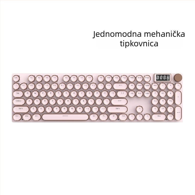 K74 mehanička tipkovnica, 104 tipki, troje-modni spoj, bijeli mehanički prekidači, RGB rasvjeta