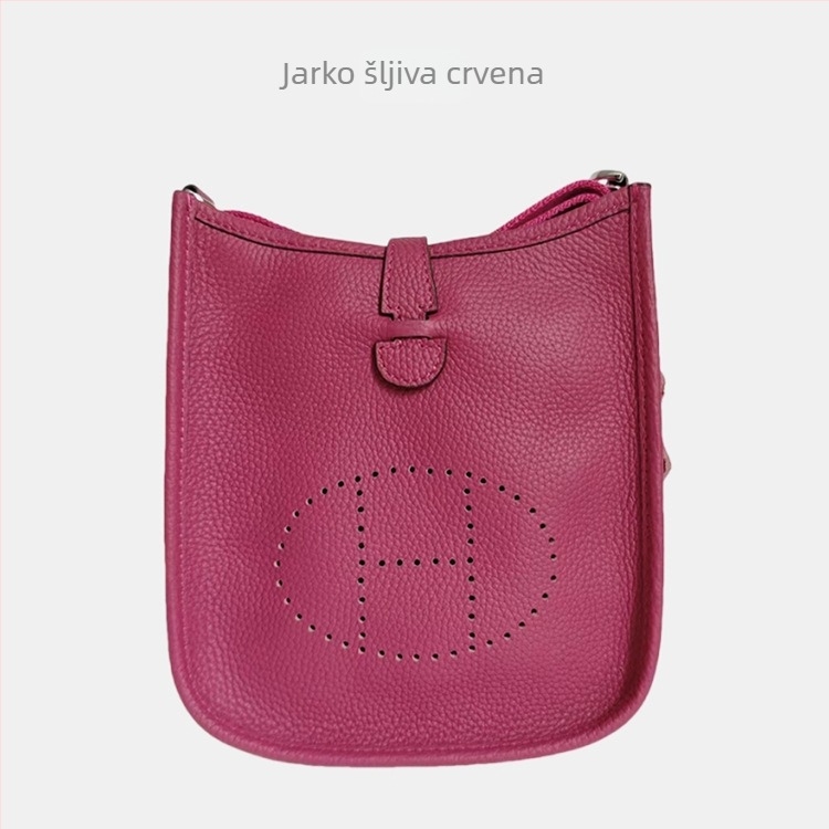 AOVID Crossbody torba od prave kože, koža prvog sloja teleće kože, vertikalni kvadratni oblik, magnetsko zatvaranje