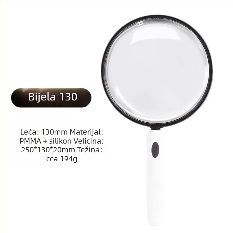 Lupa 888C; PMMA leća visoke rezolucije; silikonsko tijelo; mekana ergonomska ručka; visoko povećanje