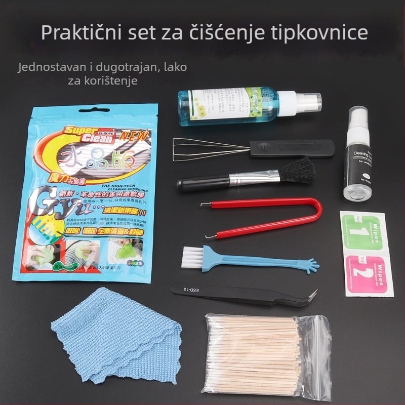 Set alata za čišćenje mehaničkih tipkovnica s izvlačičem tipki i izvlačičem osi (alat za čišćenje za održavanje tipkovnica)