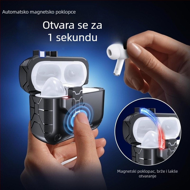 Futrola AirPods Pro Gen 2/3/4 — TPU+PC, potpuna zaštita, premaz spreja