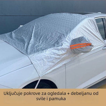 Pokrov snijega za prednje staklo automobila – Angry Horse, srebrna traka, ljepilo za montažu, univerzalna kompatibilnost, 1 kg