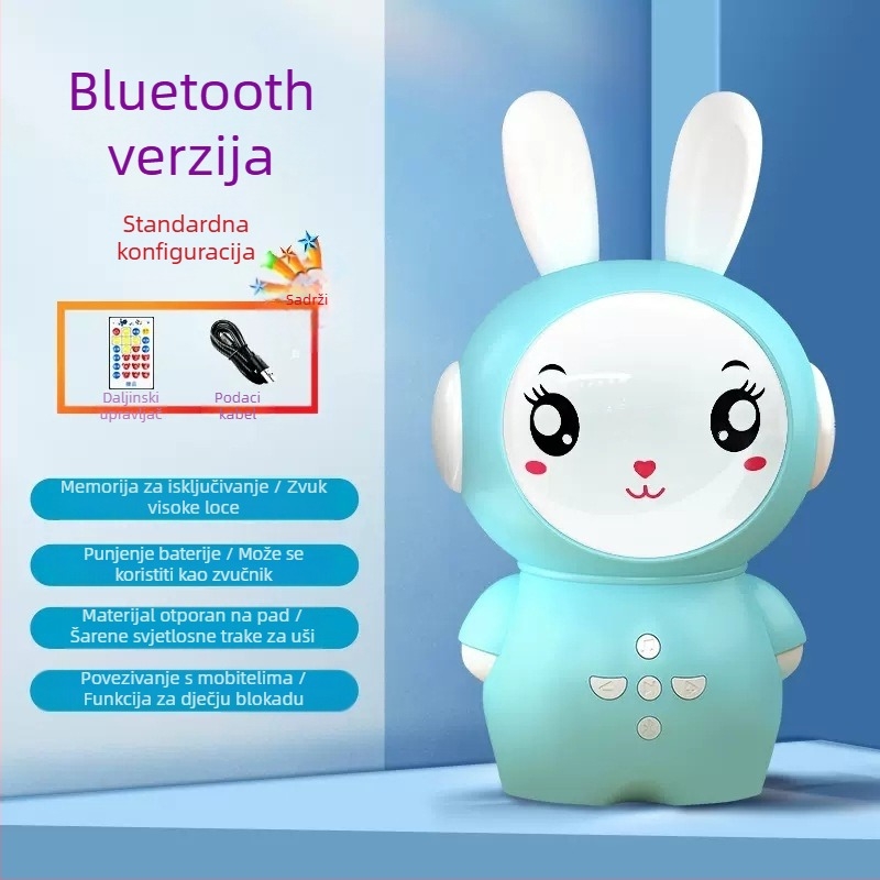 Dječja obrazovna mašina priča sa zekom — Bluetooth, daljinsko upravljanje, MP3 reprodukcija, 8GB memorija, ABS materijal