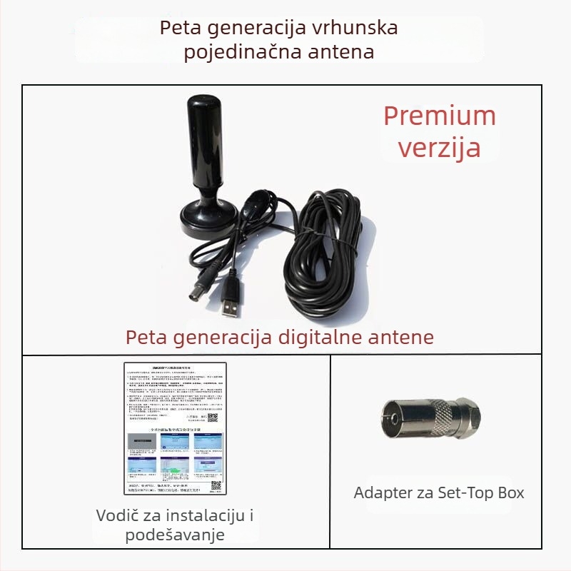 Unutarnji prijemnik TV – set-top box s Wanjiawang čipom, model 2023; ispis logotipa: moguć