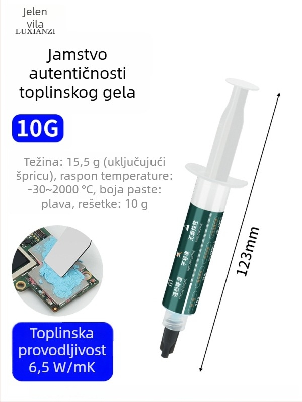 Deer Fairy silikonski gel za hlađenje CPU, 10W/mK, visoka otpornost na visoke temperature, za CPU, matične ploče i VRAM