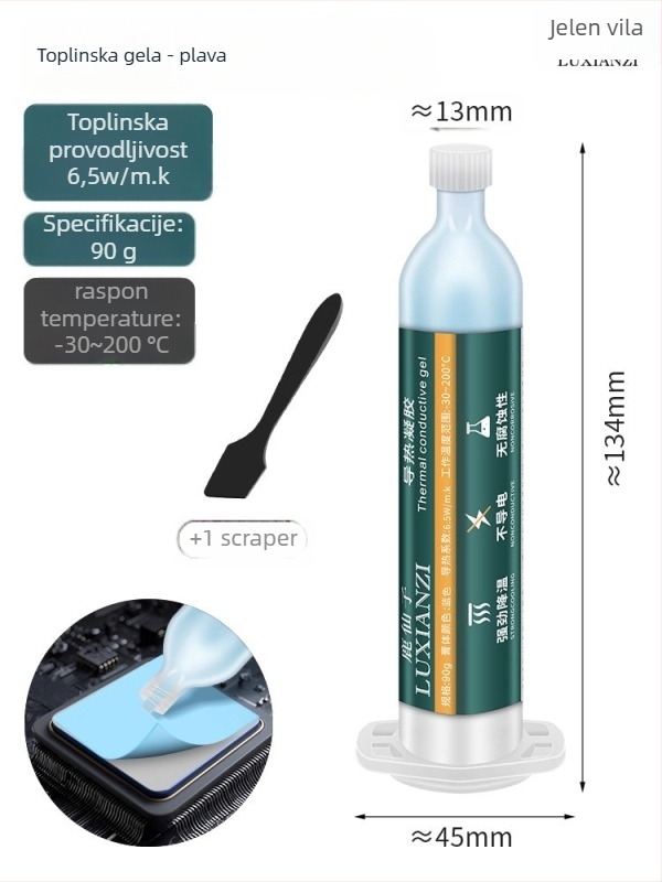 Deer Fairy silikonski gel za hlađenje CPU, 10W/mK, visoka otpornost na visoke temperature, za CPU, matične ploče i VRAM