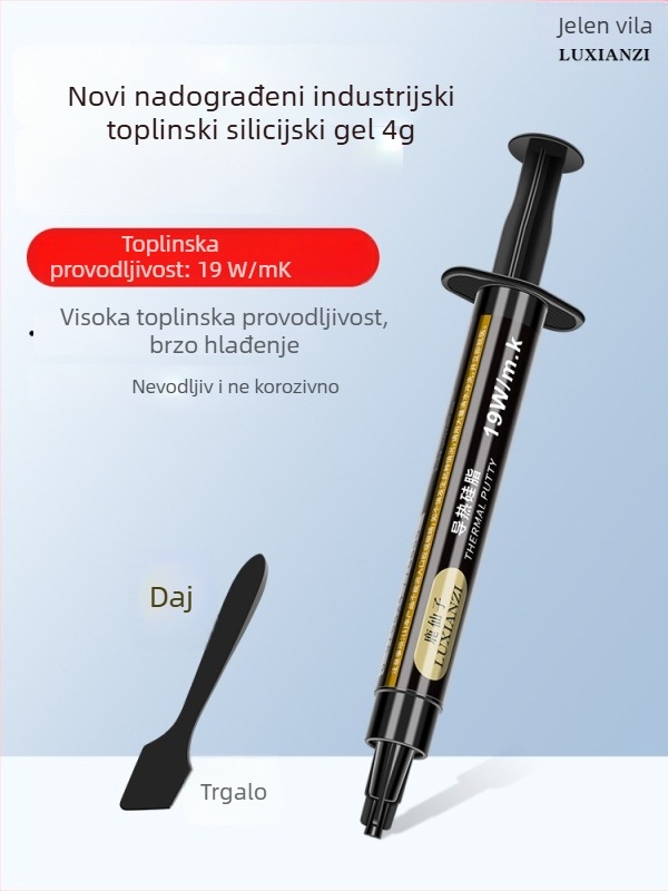 Deer Fairy silikonski gel za hlađenje CPU, 10W/mK, visoka otpornost na visoke temperature, za CPU, matične ploče i VRAM