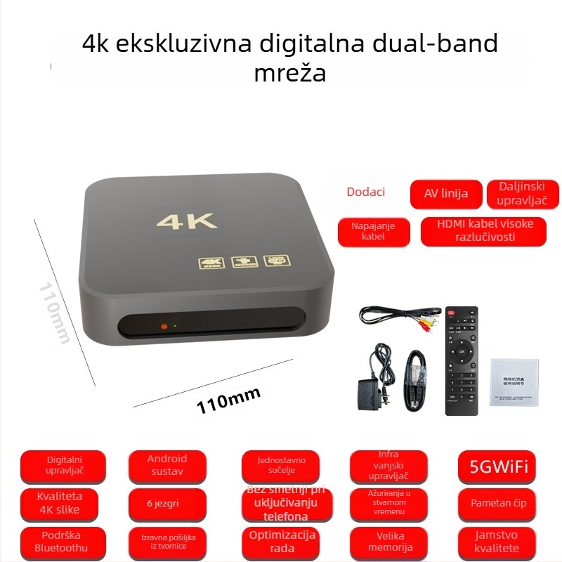 HD set-top box s WiFi, 128 MB RAM, 480p izlaz