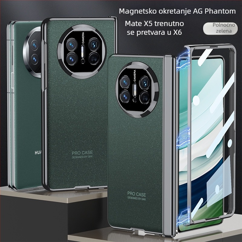 Huawei MateX5 kućište, jednobojni dizajn, kompatibilno s MateX3 sklopivim kućištem, potpuno pokrivena kamera, otpornost na pad X6