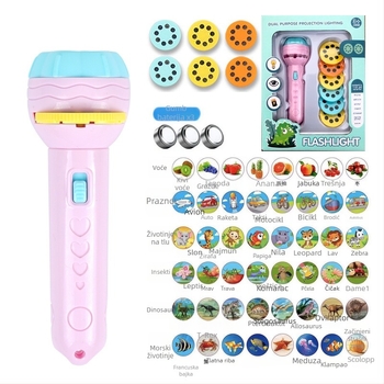 Projekcijska svjetleća igračka za rano obrazovanje – prepoznavanje oblika i učenje brojeva; plastična konstrukcija.