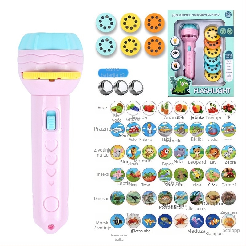 Projekcijska svjetleća igračka za rano obrazovanje – prepoznavanje oblika i učenje brojeva; plastična konstrukcija.