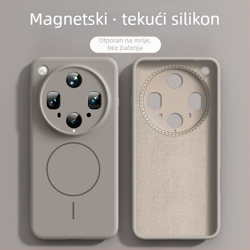OPPO Find X8 Ultra magnetna futrola od tekućeg silikona – puna zaštita objektiva, sprej završna obrada, otpornost na pad, otporna na habanje, otisci prstiju