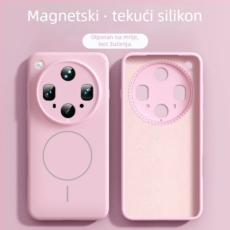 OPPO Find X8 Ultra magnetna futrola od tekućeg silikona – puna zaštita objektiva, sprej završna obrada, otpornost na pad, otporna na habanje, otisci prstiju