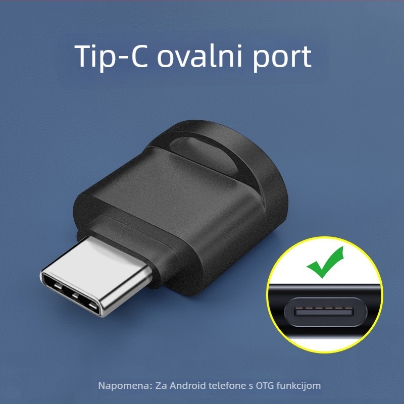 Mini metalni čitač kartica Type-C, visoko brzi OTG 3.0 adapter za TF memorijsku karticu, kompatibilan s Huawei Android