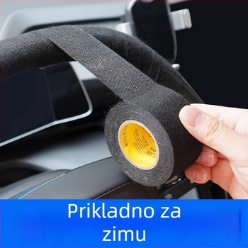 Prekrivač za volan s zimskim plišem za toplinu, popravak ljuštenja i habanja, otporan na habanje i protuklizan, prava koža površina za vozila Benyida
