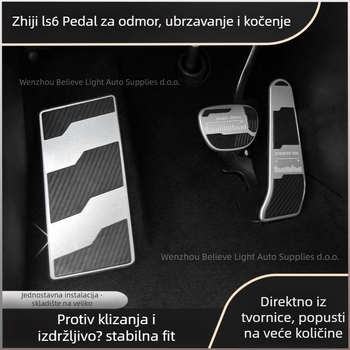 Excitation set pedalja od aluminijske legure za Zhiji LS6, protuklizni pedali gasa i kočnice, prilagodljivo automatskom mjenjaču