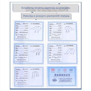 S925 srebrne naušnice s kukom, zlatni premaz, ručna izrada, DIY dodaci za nakit