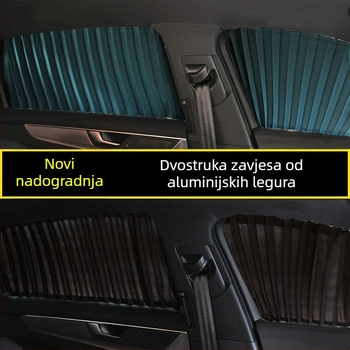 Auto zaštitna zavjesa od satena, viseći tip s gornjim i donjim dvostrukim tračnicama, kompatibilna s 95% posebnih modela automobila, Marka Hong Kong Qiu Xin
