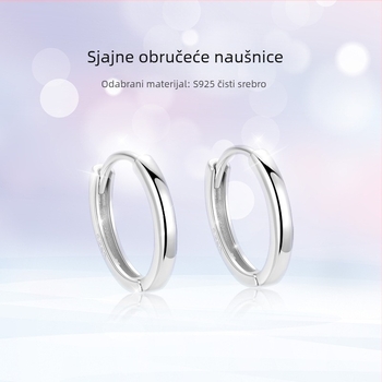 Naušnice od S925 Sterling srebra, geometrijski oblik, elektroplatiranje, marka Run Yixing, za žene