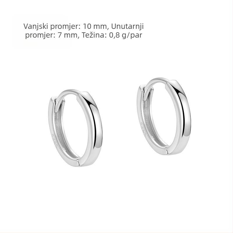 Naušnice od S925 Sterling srebra, geometrijski oblik, elektroplatiranje, marka Run Yixing, za žene
