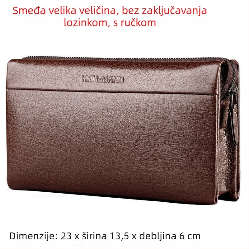 Fangzhi Muška kluč torbica od Kraft papira, uzorak riječi, podstava od kravljega kože, pogodno za poslovna putovanja