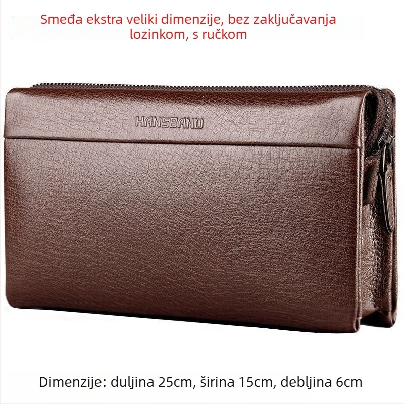 Fangzhi Muška kluč torbica od Kraft papira, uzorak riječi, podstava od kravljega kože, pogodno za poslovna putovanja