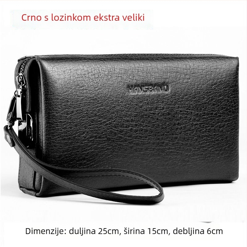 Fangzhi Muška kluč torbica od Kraft papira, uzorak riječi, podstava od kravljega kože, pogodno za poslovna putovanja