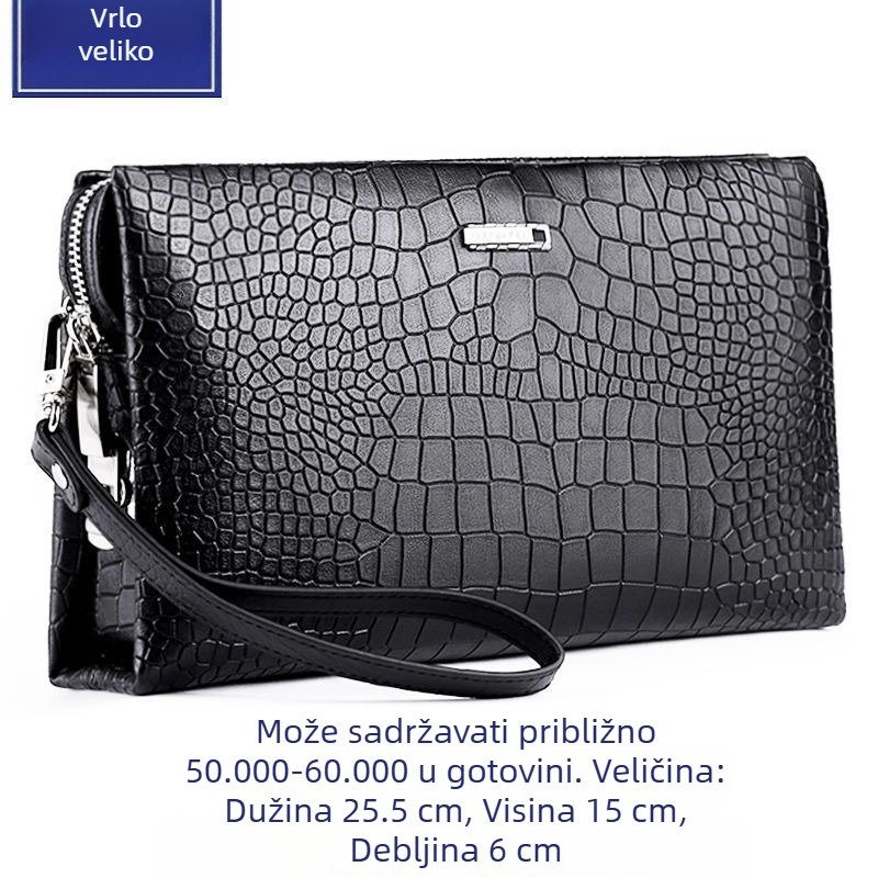 Fangzhi Muška kluč torbica od Kraft papira, uzorak riječi, podstava od kravljega kože, pogodno za poslovna putovanja