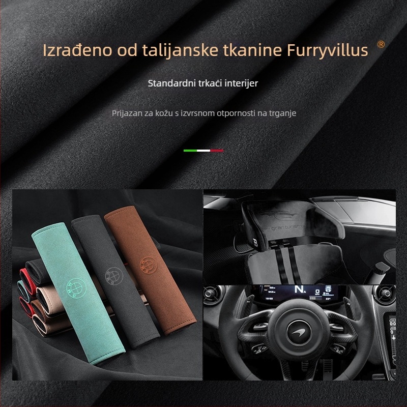 Van Gogh BMW velur zaštitni jastuk za pojas sigurnosnog pojasa za serije 1/3/5/7 i X3/X2, 200 g, moguć ispis logotipa