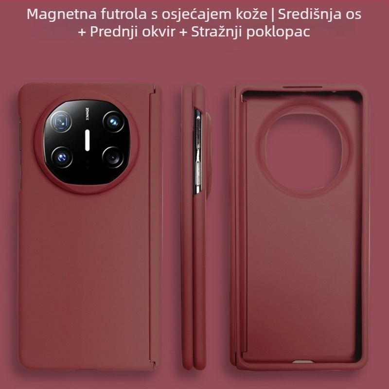 Kućište za Huawei Mate X6 s preklopnim ekranom — luksuzan mat završetak, Kolekcionarsko izdanje Mate X5 s centralnim šarnirjem