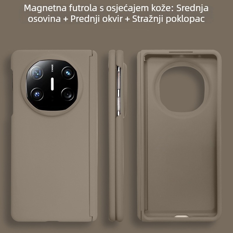 Kućište za Huawei Mate X6 s preklopnim ekranom — luksuzan mat završetak, Kolekcionarsko izdanje Mate X5 s centralnim šarnirjem