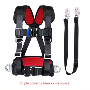 Troipointski sigurnosni pojas za rad na visini, set karabina i užadi prema nacionalnom standardu