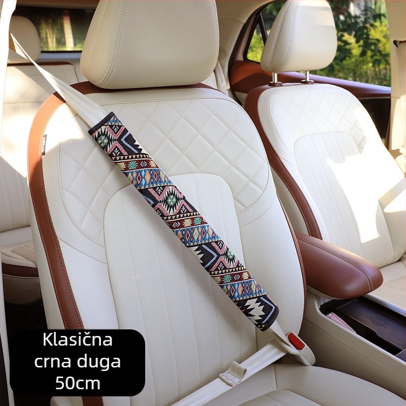Zaštitni jastuk za rameni sigurnosnog pojasa u automobilu — Etnični stil, Crtani dizajn, Poliester, Gu qi marka