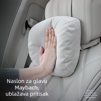 Fuhe auto jastuk za vrat i naslon za glavu od suede materijala s punilom od biološkog fleisa – univerzalno za vozila