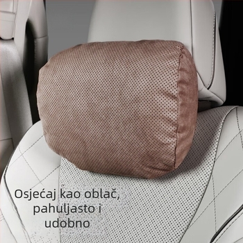 Fuhe auto jastuk za vrat i naslon za glavu od suede materijala s punilom od biološkog fleisa – univerzalno za vozila